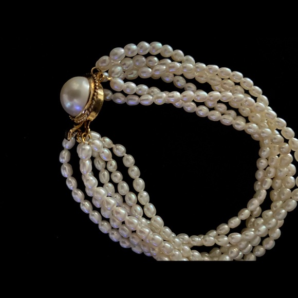 BRIDAL COSTUME PEARL BRACELET - Picture 5 of 6